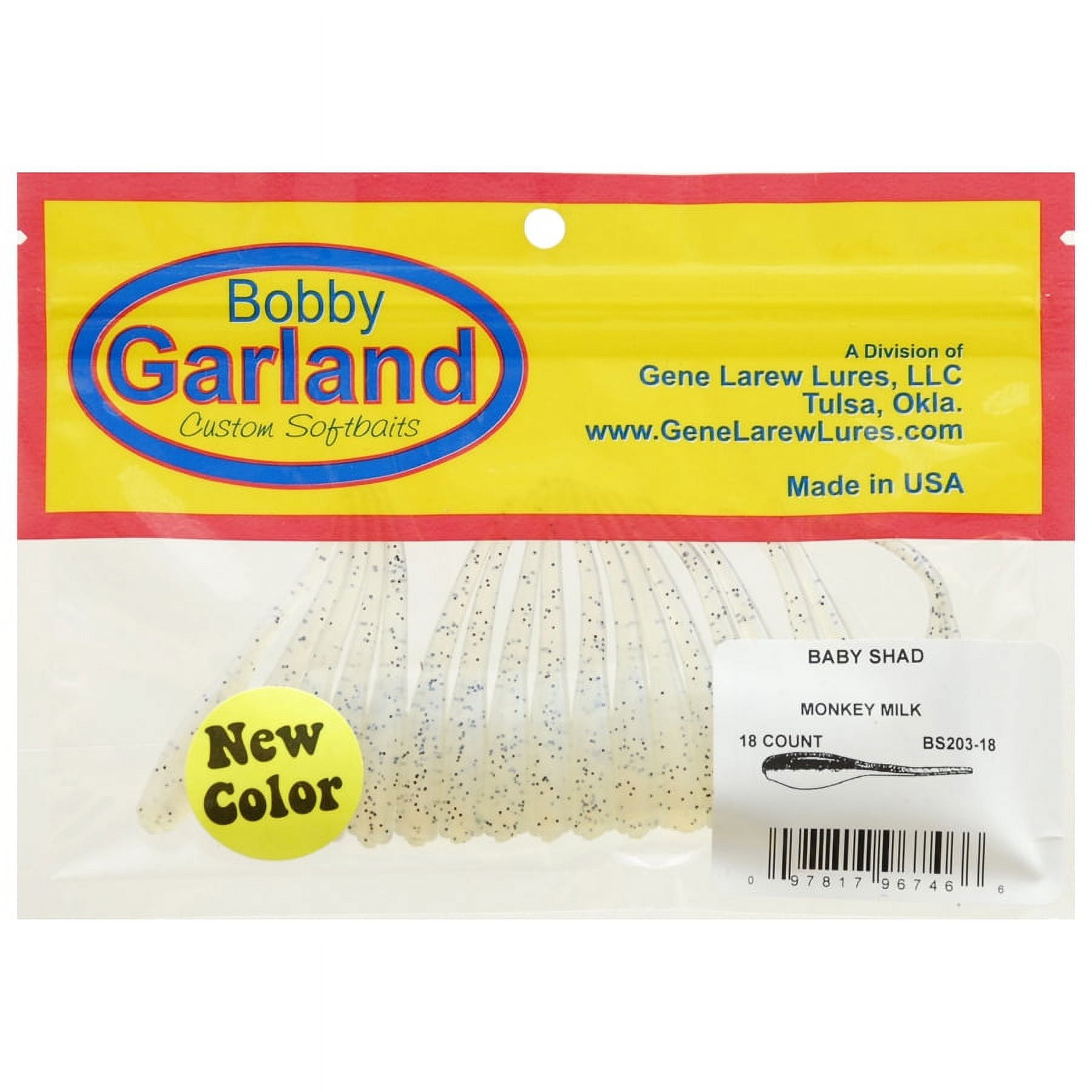 Bobby Garland Baby Shad Crappie Bait 2" Monkey Milk 18 Count
