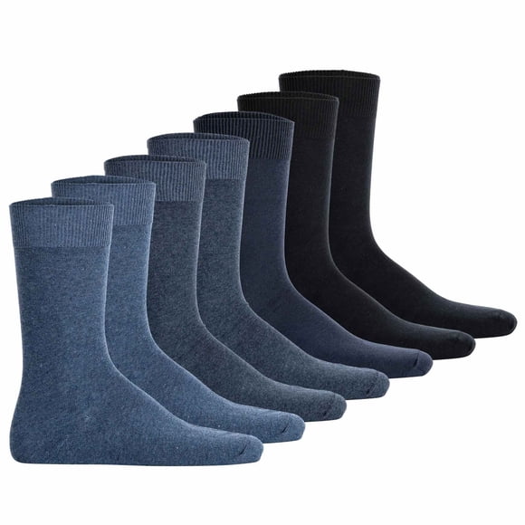 Camano Calcetines unisex, paquete de 7 - Calcetines cómodos en caja, caja de regalo, color liso Azul 39-42