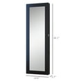 thumbnail image 3 of HOMCOM Armoire à Bijoux Miroir Mural en Verre Véritable Verrouillé (Noir), 3 of 9