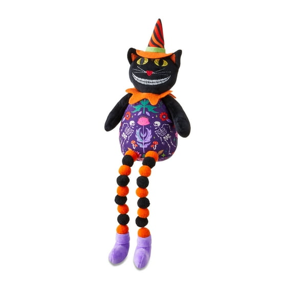 Plush Vintage Grinning Cat Tabletop Decor, Multicolor, 18", Halloween by Way To Celebrate