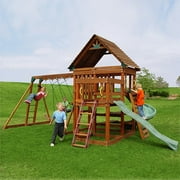 Larkspur Wooden Gym Play Center & Swing Set