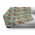 thumbnail image 3 of Floral Soft Flannel Fleece Throw Blanket, Doodle Style Whimsical Pattern of Flowers Rich in Color Freshness of Spring Theme, Cozy Plush for Indoor and Outdoor Use, 50" x 70", Multicolor, by Ambesonne, 3 of 6
