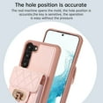 thumbnail image 6 of Allytechgroup Galaxy S25 Plus Case Wallet, Retro PU Leather Strap Wristlet Cover Case with Snap Closure Card Holder and Kickstand for Men Women Wallet Case for Samsung Galaxy S25+, Pink, 6 of 8