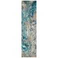 thumbnail image 2 of SAFAVIEH Madison Oscar Abstract Distressed Runner Rug, Blue/Grey, 2'2" x 14', 2 of 9