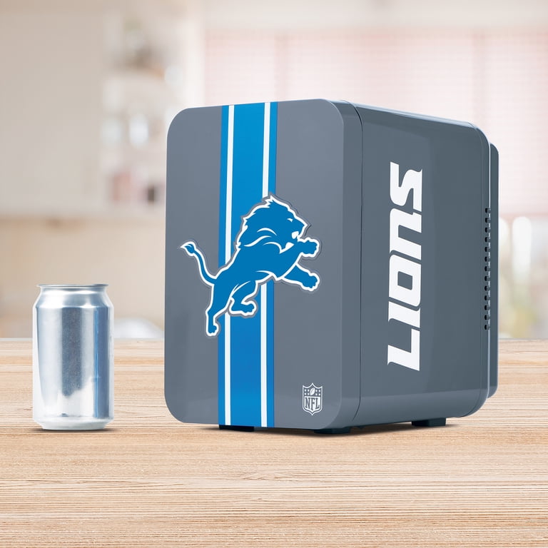 NFL Detroit Lions Mini Fridge, Silver, 4L, 6 Cans - Walmart.com