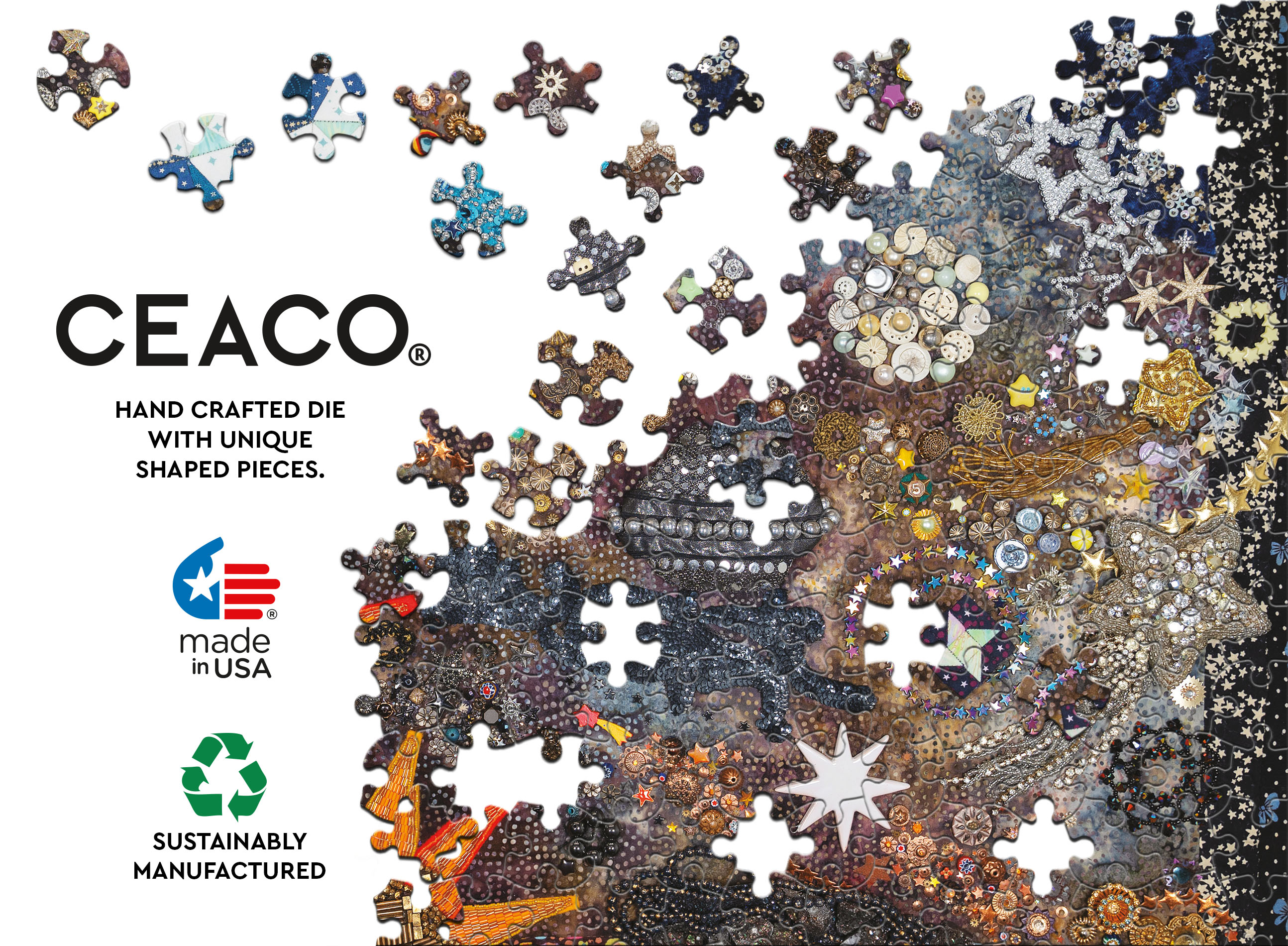 Ceaco 750 Piece Plenty of Stars Sensory (Clarissa Cassidy) Interlocking Jigsaw Puzzle