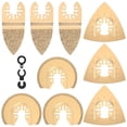 thumbnail image 2 of 9PCS Multi Tool Blades Carbide for Grit Grout Removal  Carbide Oscillating Saw Blade Kits Multifunctional Triangular/Semicircular/Finger Alloy Grinding Saw Blade with Spacers, 2 of 7