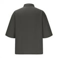 thumbnail image 4 of WREESH Men's Solid Color Henley Shirt - Sporty Short Sleeve Pullover with 3-Button Placket, Athletic Wear for Training, 4 of 6