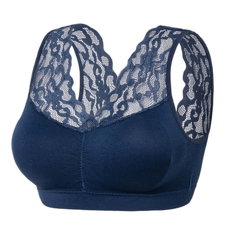 

Akklian Women s Plus Size Bra Lace Vest-Style Push-Up Comfort Wire-Free Bra Tube Top Underwear On Clearance