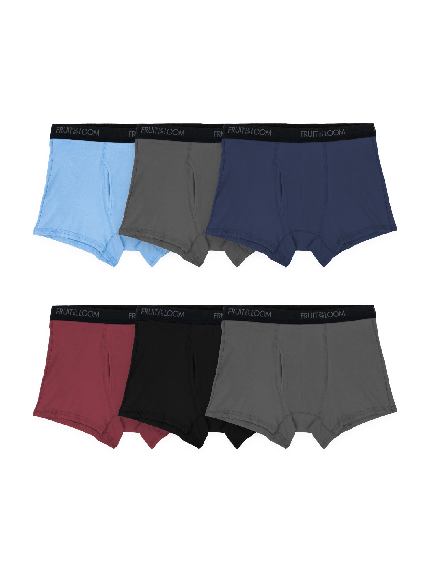 Fruit of the Loom Men's Cotton Stretch Trunk Underwear, 6-Pack photo 1