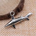thumbnail image 2 of K-KED 160 Pcs Antique Silver shark Charms Pendant 36x20MM C10406, 2 of 4