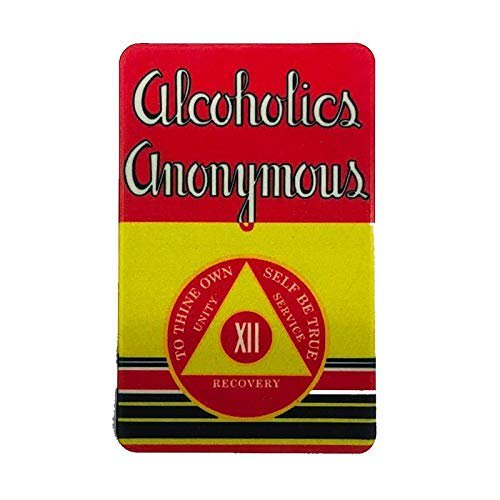 MYRECOVERYSTORE First Edition Big Book Alcoholics Anonymous Rectangular AA Sobriety Chip with Third Step Prayer (Years 1-50 Offered) Wallet Card Style Recovery Chip