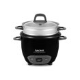 AROMA® 6Cup (Cooked) / 1.5Qt. Rice & Grain Cooker, Black, New, ARC743