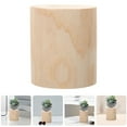 thumbnail image 2 of Wood Stump Candle Holders, Natural Round Decorative Wood Planter Tealight Stand for Yard, Garden Fence for Rustic Wedding, Farmhouse Decor, 2 of 5