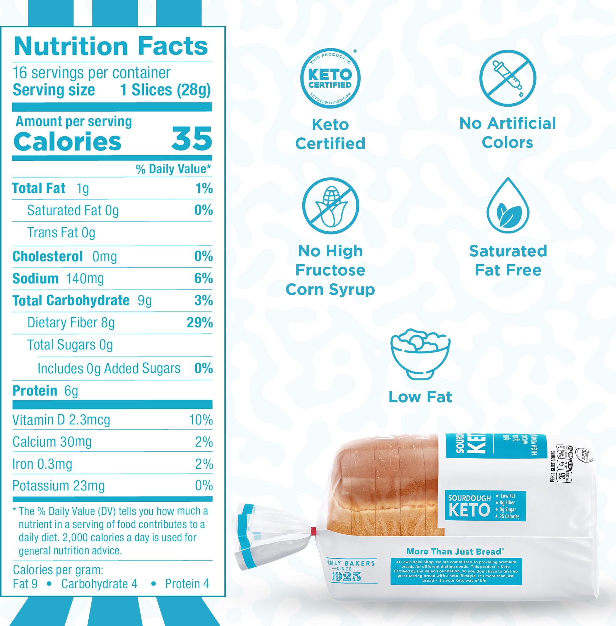 Lewis Bake Shop Better Way Sourdough Keto Bread, 16 oz
