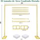 thumbnail image 3 of Arco de Globo para Boda Soporte de Fondo para Fiesta, Kit Aro Cuadrado Dorado para Decoración de Globos Marco Globos Flores, Base Arco Metal Desarmable para Ceremonia Jardín Evento Novia, 3 of 4