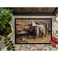 thumbnail image 3 of Horses Eating with the Chickens Doormat 24x36, 3 of 4