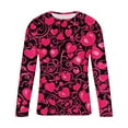 thumbnail image 4 of Fartey Big and Tall Valentine's Day T Shirts for Men 2025 Slim Fit Valentines Long Sleeve Crew Neck Tees Fashion Funny Love Heart Printed Tops Hot Pink S-4XL, 4 of 5