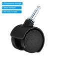 thumbnail image 4 of Uxcell 1" Swivel Stem Casters Nylon 360 Degree Insert Swivel Stem Wheels, Black 8 Pack, 4 of 6