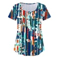 thumbnail image 4 of Fvwitlyh Womens Graphique T Shirts Style Femmes Top Caché Ventre Nom Long Version Top Été Manches Courtes T Shirt Mignon Fluide Chemise Chemise Décontractée Chemise Appropriée pour Intérieur Pantalon Vert, M, 4 of 5