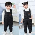 thumbnail image 5 of SILVERCELL Toddler Boys Girls Winter Snow Pants Windproof Cotton Trousers Bottoms Snow Bib Overalls 6M-5T, 5 of 5