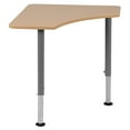 thumbnail image 6 of Flash Furniture Billie Triangular Natural Collaborative Student Desk (Adjustable from 22.3" to 34") - Home and Classroom, 6 of 12