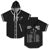 Lauren Spencer Smith The Art Of Being A Mess Tour 2025 Hooded Baseball Jersey Short Sleeve Shirt Women Men Crewneck Tee