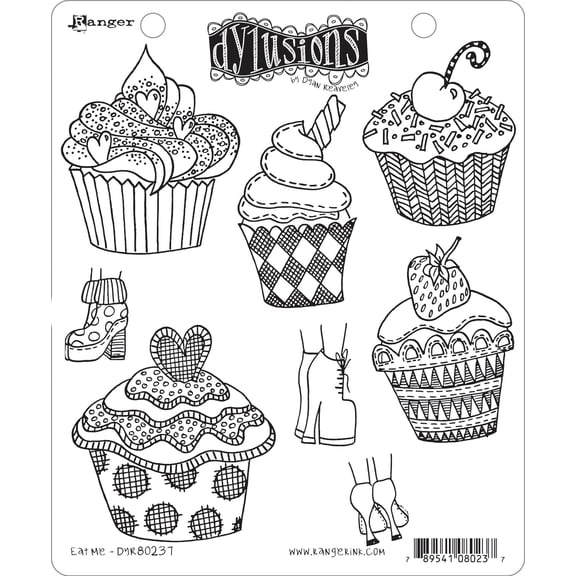 Dyan Reaveley's Dylusions Cling Stamp Collections 8.5"X7"-Eat Me
