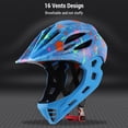 thumbnail image 3 of Kids Adjustable Breathable Kids Bike Helmets Toddler Lightweight Full Face Bike Helmets with LED Light, 3 of 7