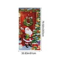 thumbnail image 3 of Merry Christmas Door Hanging Backdrop Decorations, Durable Door Covers for Festival Party Decor 79.92×35.83Inch Multicolor, 3 of 6