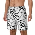 thumbnail image 2 of Haiem Hand Drawn Snake Mens Swim Trunks with Compression Liner 2 in 1 Swimming Shorts Stretch Swimwear Quick Dry,Board Shorts-3X-Large, 2 of 9