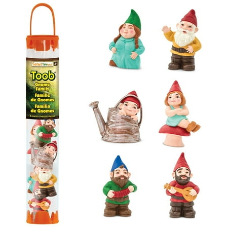 UPC: 0095866001933 | Designer Toobs Gnome Family Safari Ltd Set Educational Kids Toy Figure