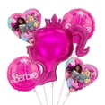 thumbnail image 4 of Juego de 5 globos de aluminio con temática de princesa Barbie para baby shower, decoración para fiestas de cumpleaños de niñas, juguetes para niños, regalo, globos de aire, 4 of 5