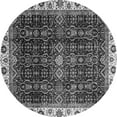 thumbnail image 1 of Ahgly Company Indoor Round Abstract Gray Modern Area Rugs, 6' Round, 1 of 4
