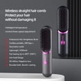 thumbnail image 3 of BAKIBO Cordless Hair Straightener Brush,Porta Cordless Brush Hot Comb USB Rechargeable Fast Heating Straightening Brush with Negative Ion, Lightweight for Travel, 3 of 10
