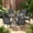 Gray Chairs, variant on SOLAURA 5-Piece Outdoor Patio Dining Set, 41" Round Table with Umbrella Hole and Textilene Dining Chairs, Outdoor Furniture Set for Garden, Backyard, Deck, or Poolside, Black