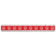 Green Lantern Blackest Night Red Lantern Logo 12 Inch Standard and Metric Plastic Ruler