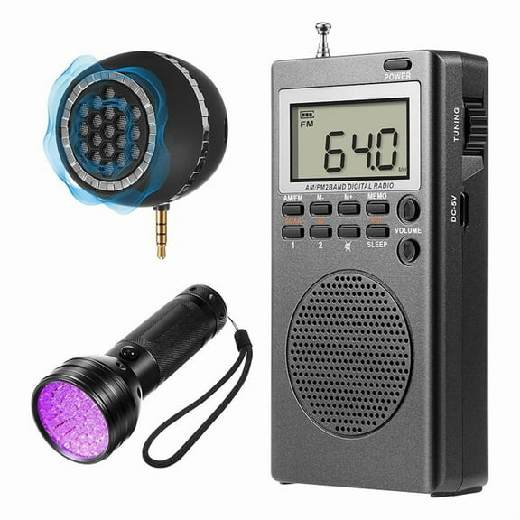 Equipment Kit, Equipment Communication Box Include 1 Paranormal Radio 1 Speaker 1 LED UV Flashlight, Research Tools