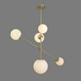 thumbnail image 2 of 5 Globe Stilnovo Style Brass Sputnik Chandelier Sputnik Fixture, 2 of 5