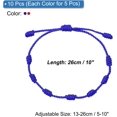 thumbnail image 2 of 10 Pcs Adjustable Cord Bracelet String, 7 Knot Good Luck Handmade Braided String Protection for Women DIY Wrist Jewelry Making, 13-26cm Long, 2 of 5