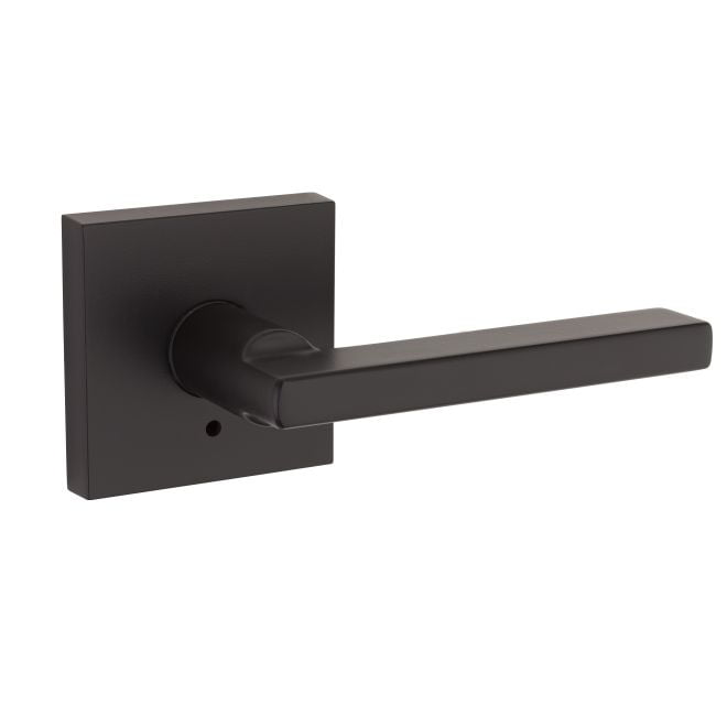 Photo 1 of 2 pack of Hailfax Privacy Lever with Square Rose, Iron Black