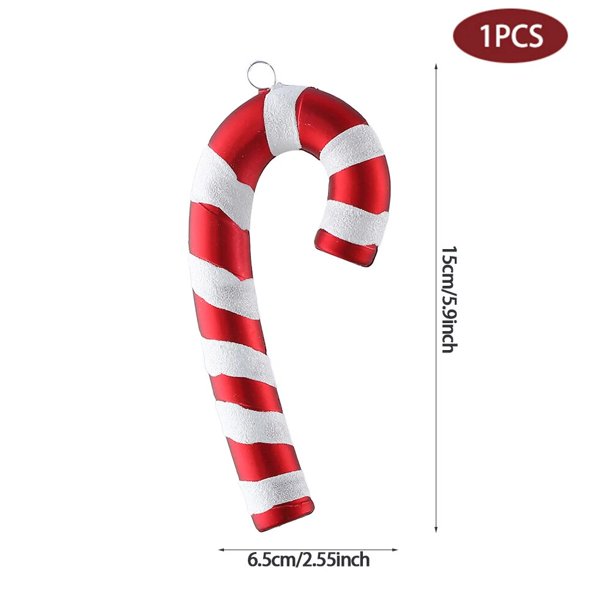 Bastones de caramelo rojos para decoración navideña, colgantes para árbol de Navidad, decoraciones para el hogar de Año Nuevo, juguetes para niños