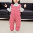 thumbnail image 3 of GYRATEDREAM Toddler Kids Baby Boy Girl Lightweight Bib Overall Down Snowsuit Winter Snow Pants/2-3 Year, 3 of 9