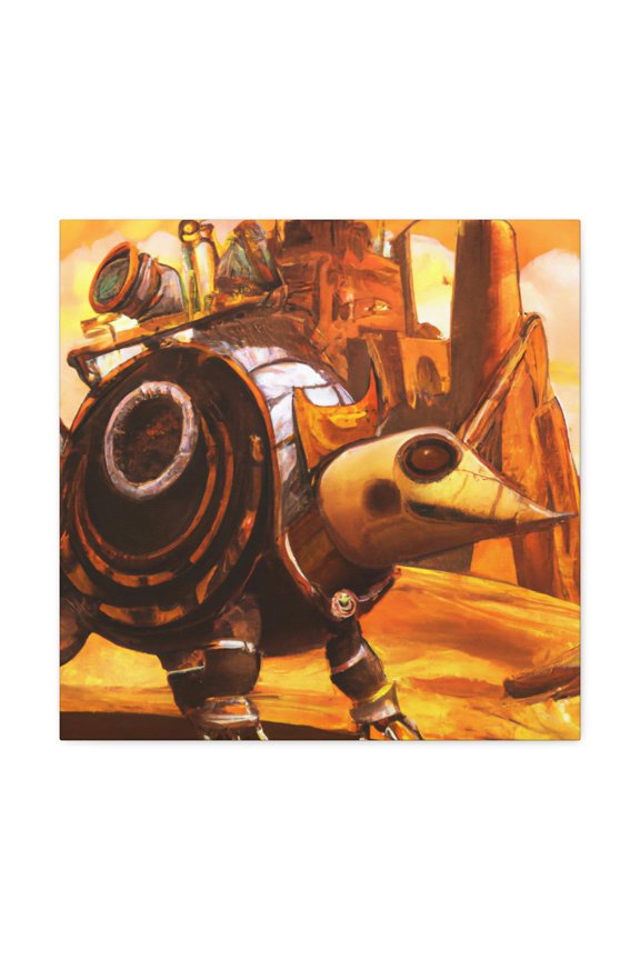 Steampunk Armadillo Portrait - Canvas