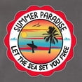 thumbnail image 6 of Wild Bobby Summer Paradise Let the Sea Set You Free Women Slim Fit Junior Tee, 6 of 6