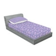 thumbnail image 2 of Ambesonne Floral Fitted Sheet & Pillow Sham Set, Retro Gramophone Orchids, Twinxl, Multicolor, 2 of 2