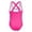 S10-Hot Pink, variant on Ulitacool 2-3 Years Toddler Girls Swimsuit Sleeveless Solid Color Bathing Suit Crossback Round Neck Letter Graphic Stretch Swim Outfit Retro Beach Wear Blue