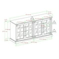 thumbnail image 3 of Pemberly Row Farmhouse 4 Door Wood TV Stand for TVs up to 58" in Gray Wash, 3 of 4