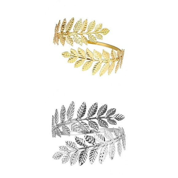 Xuanheng 2pcs Women Arm Bangles Cuff Armlets Bridal Bracelets Armband Jewelry Holiday