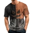 thumbnail image 2 of Mens Halloween Shirts Pumpkin Witch Hat Graphic Crew Neck Vintage Tees Skeleton Print Short Sleeve Fall Cute Costumes S, 2 of 6
